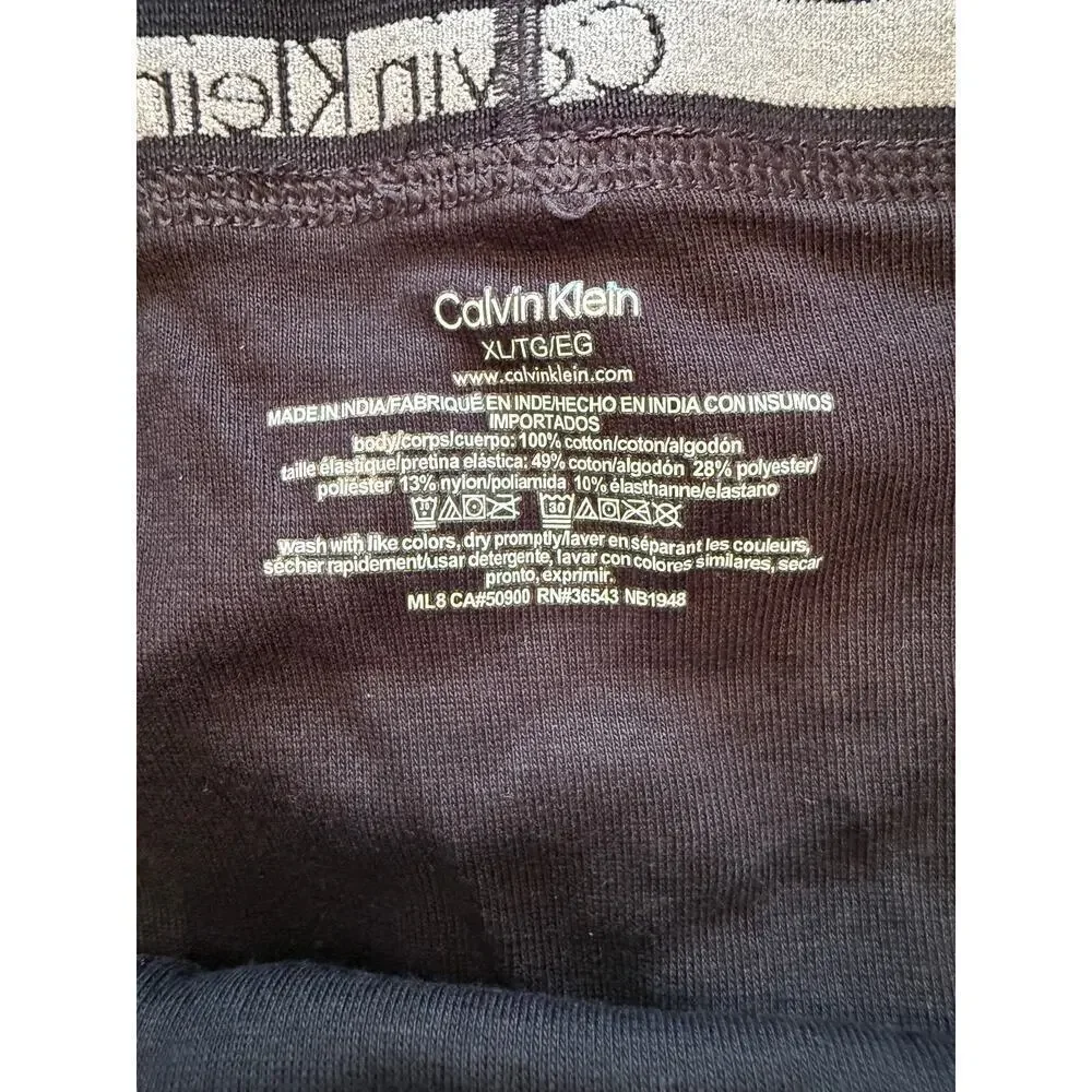 Calvin Klein Men's Black Cotton Classic Fit Brief Underwear Size XL Pack of 2